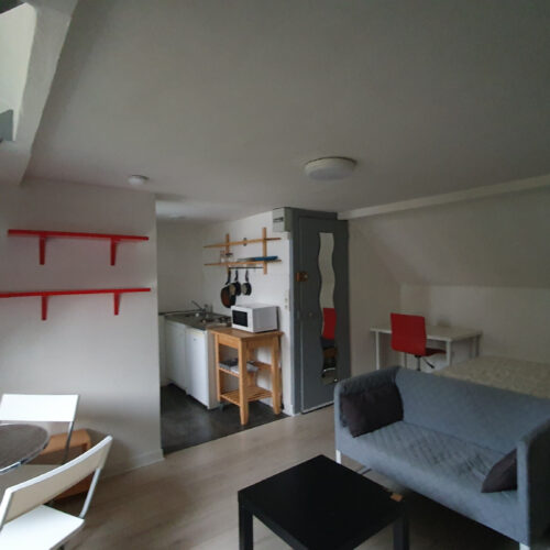 Situation idéale pour ce studio (19 m2 / 24 m2 au sol).